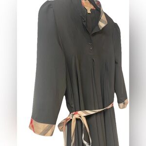 Burdully Britt Fit/Flare Shirt Dress/Tunic black plaid details, Size L